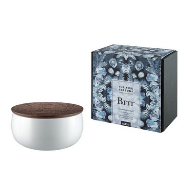 Alessi-Brrr Scented candle, porcelain and wood container 600 g